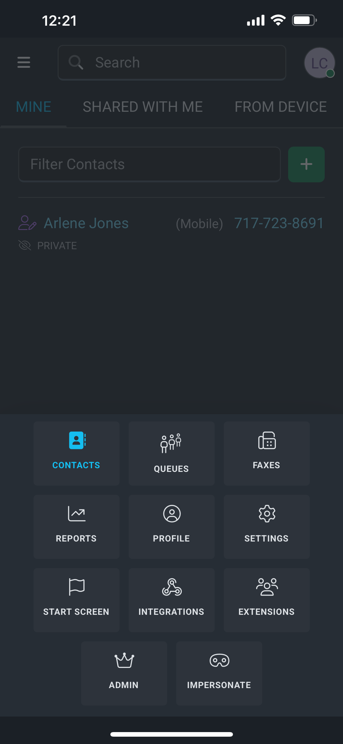 Mobile Contacts