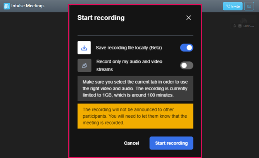 Recording